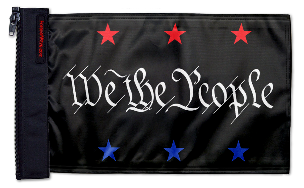 We The People 12"x18" Forever Wave Flag for Jeep Wrangler TJ 1996-2006