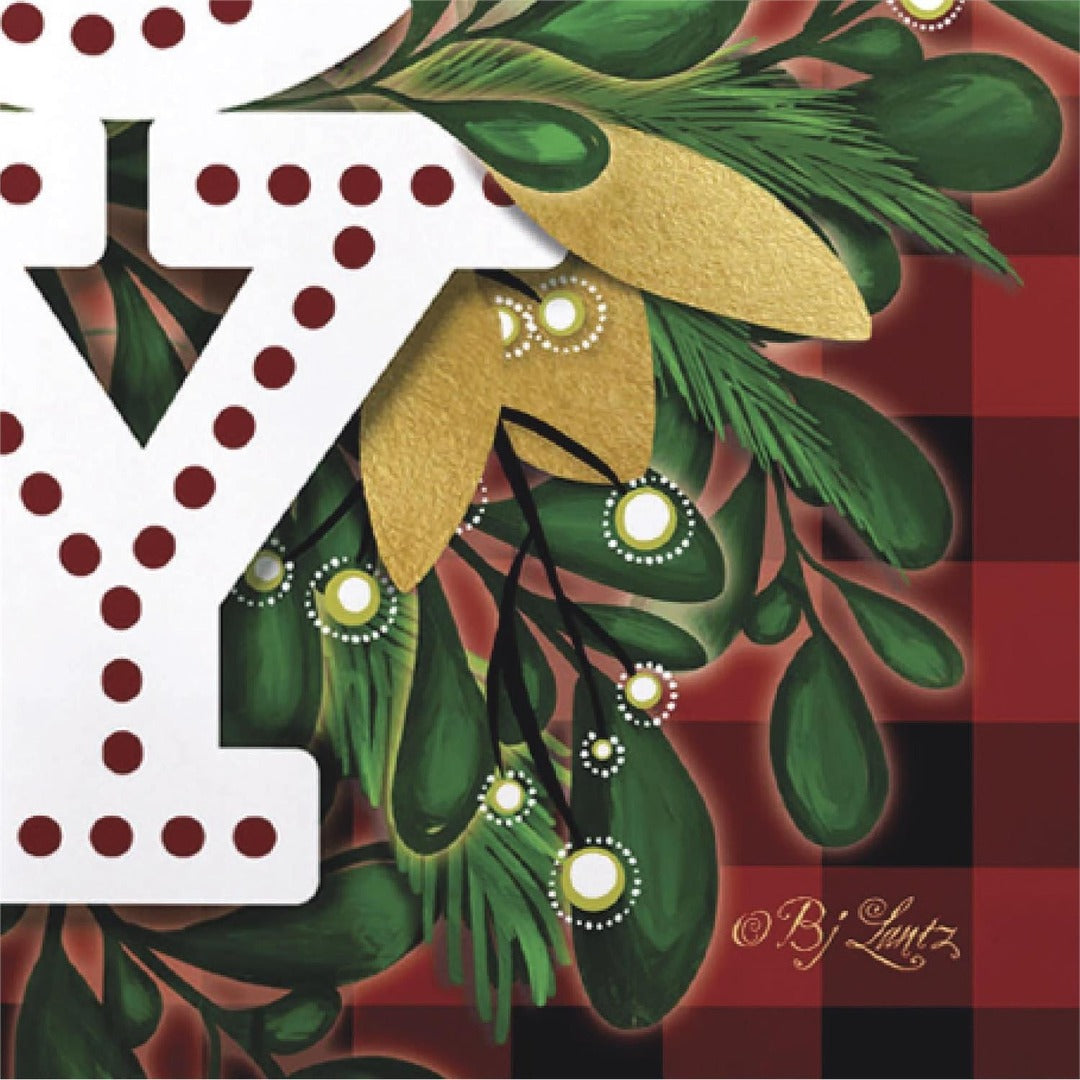 Holiday Joy 2 Sided Christmas Garden Flag