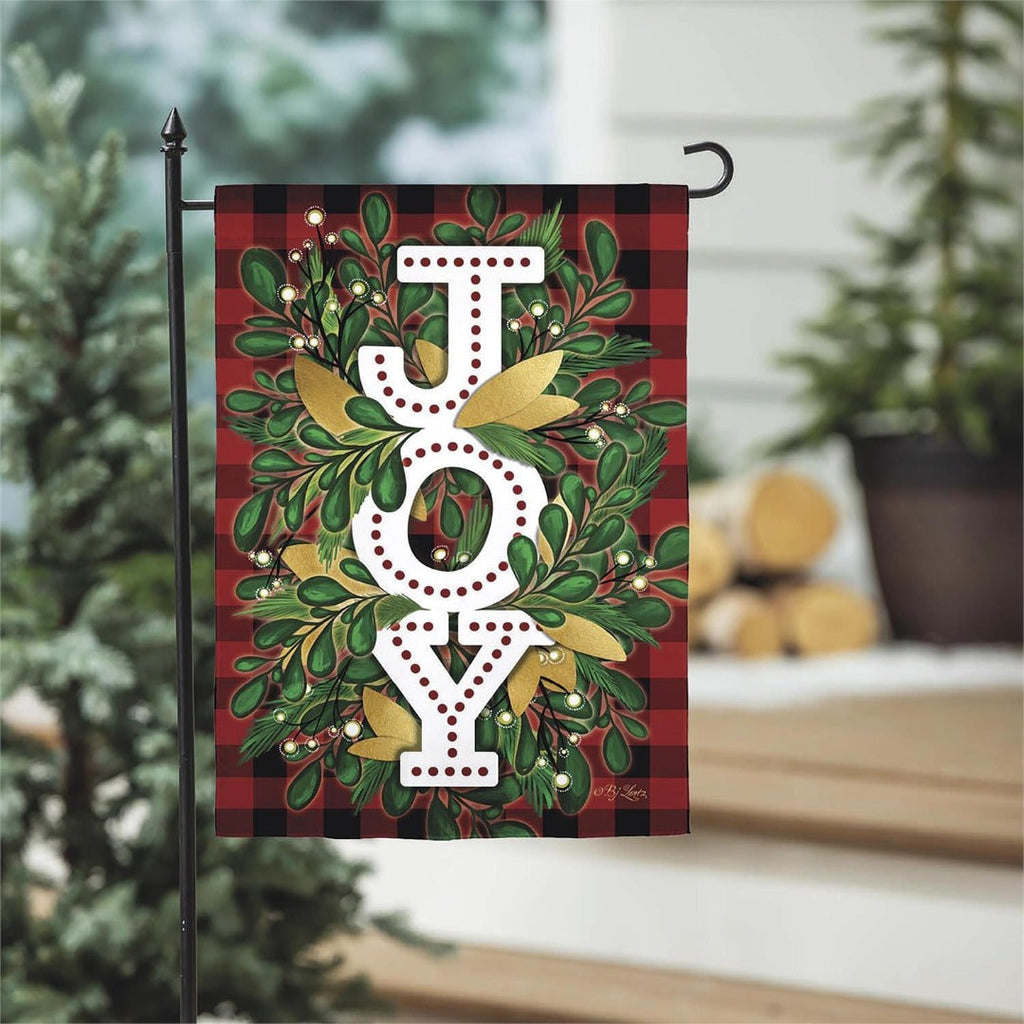 Holiday Joy 2 Sided Christmas Garden Flag