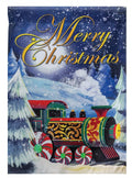 Home for the Holiday Train Garden Flag 2 Sided