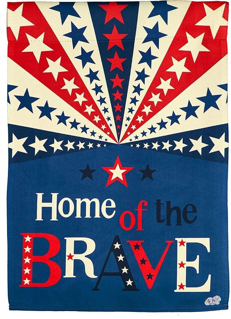 Home of the Brave Garden Flag 2 Sided Patriotic