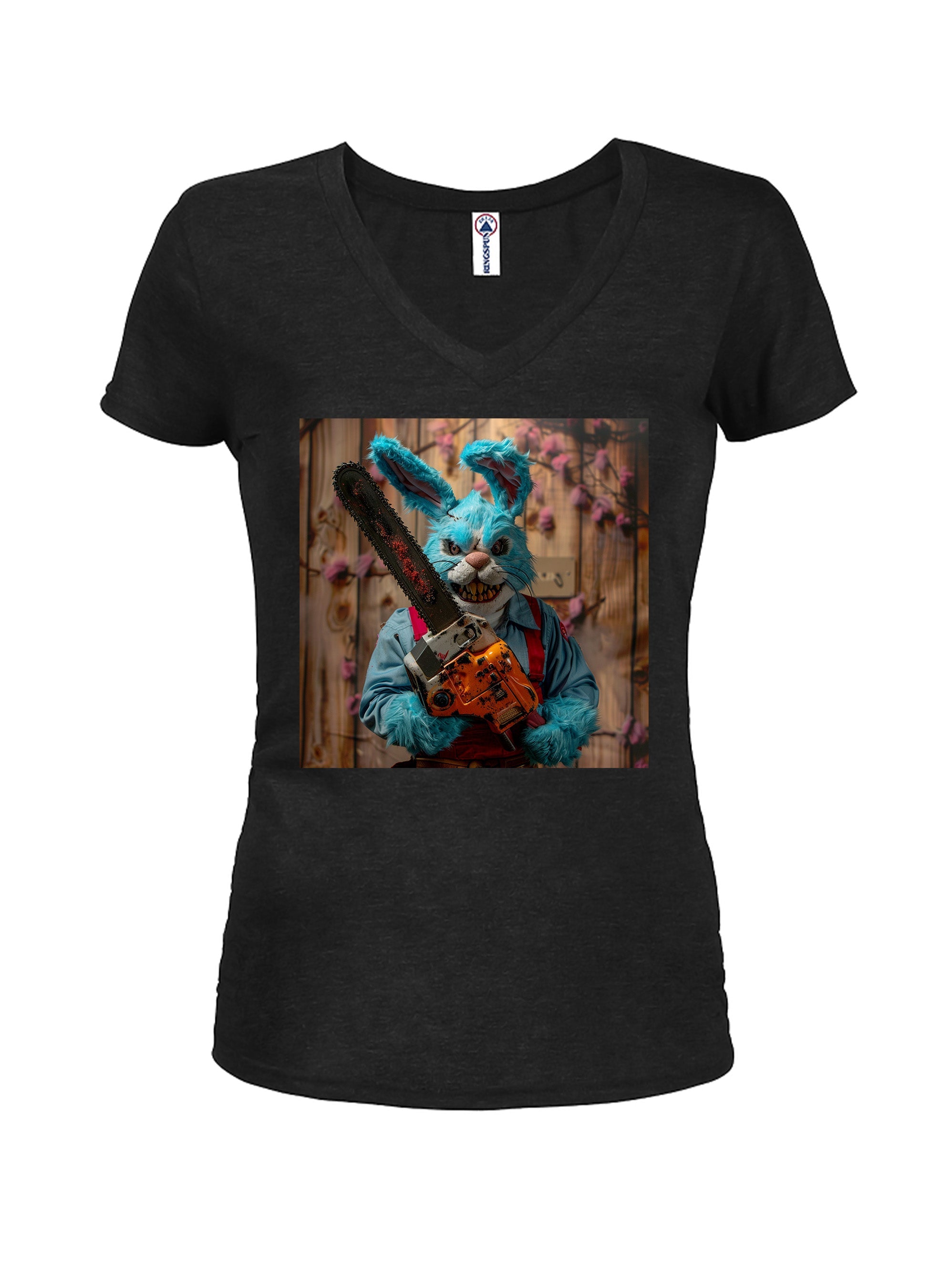 Hoppy Easter Juniors V Neck T-Shirt