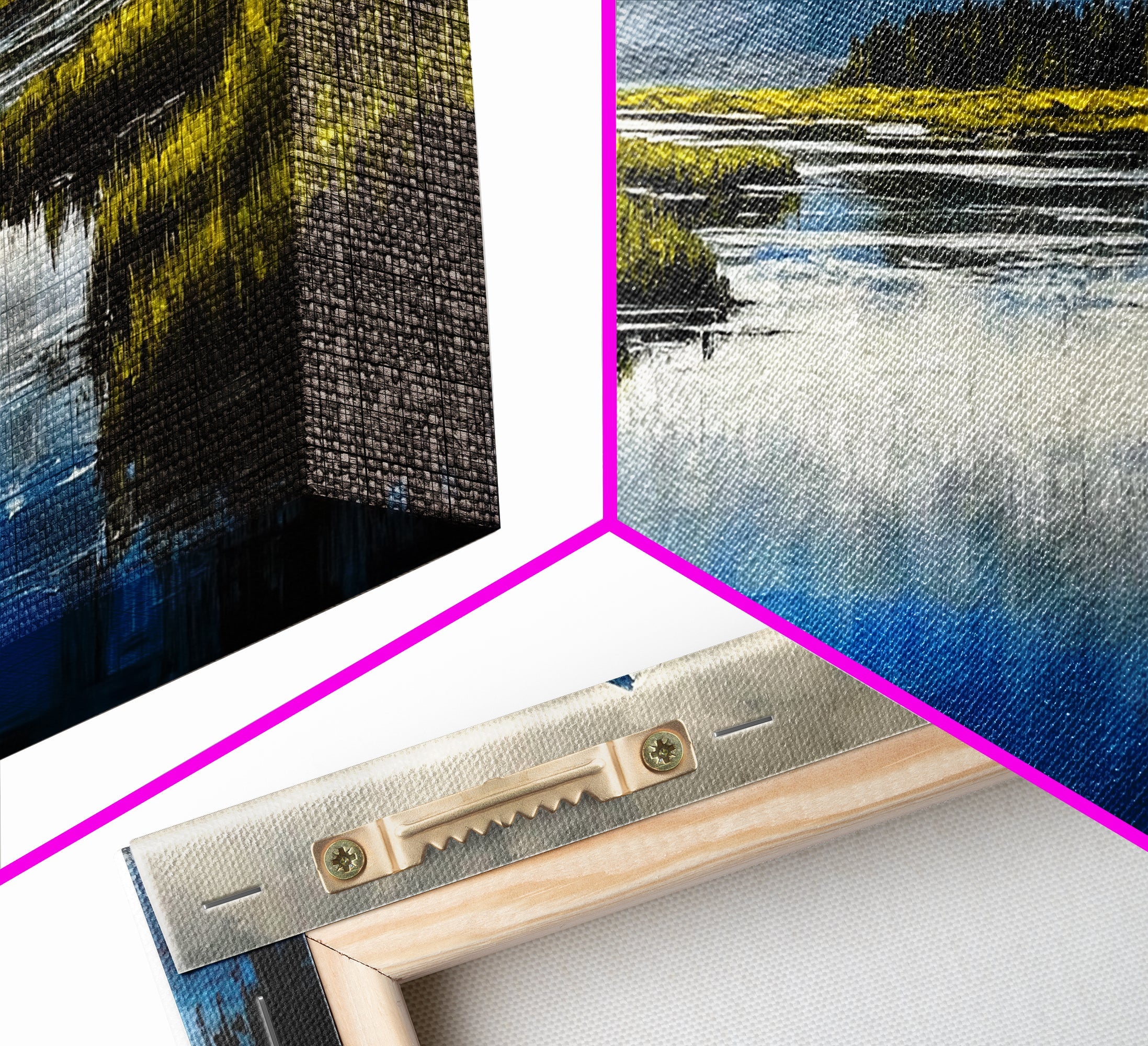 Mountain Reflection, Lake, Landscape, Framed Canvas Print, Nature Wall Art, Rustic Home Decor, Large Wall Art, Cabin Art, Gift Idea