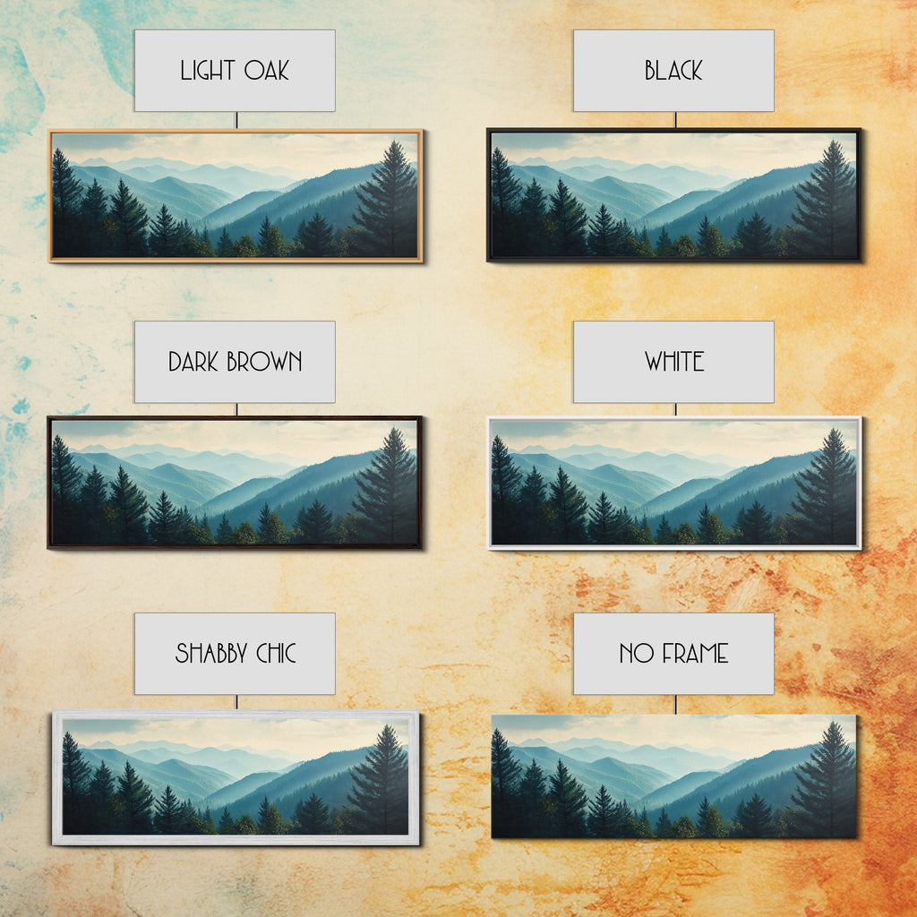 Mountain Painting Print, Mountain Art, Panoramic Wall Art, Extra Wide Horizontal Art, Ultra Wide Wall Art, Blue Ridge Mountains Painting