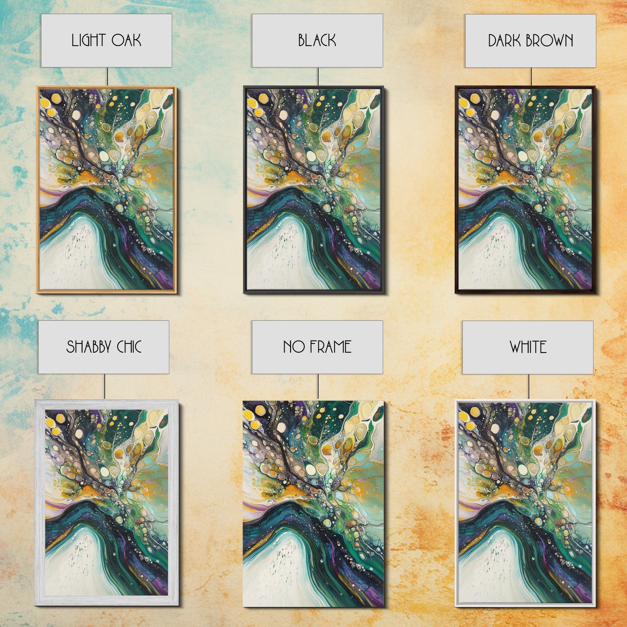 Abstract Swirling Colors Canvas Print Modern Fluid Art, Boho Home Decor, Living Room Accent, Unique Gift, Office Wall Art