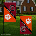 House Divided Garden Flag Clemson vs South Carolina 2 Sided Rivalry
