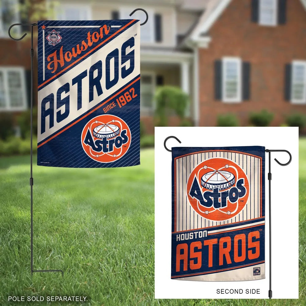 Houston Astros Garden Flag 2 Sided Pinstripe Vintage