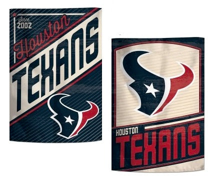 Houston Texans Garden Flag 2 Sided Retro Vintage Logo