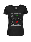 How to win at golf Juniors V Neck T-Shirt