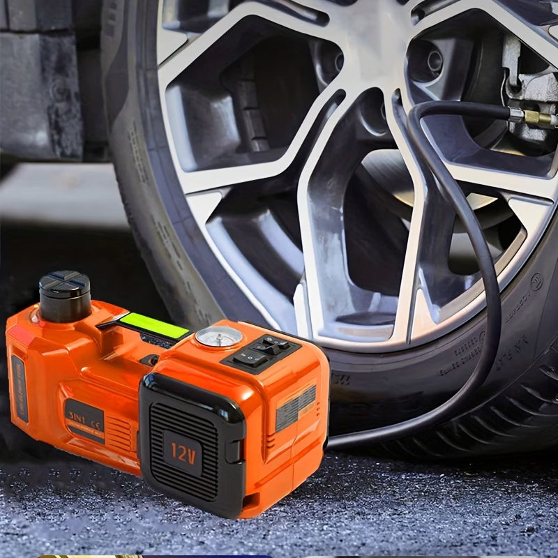 Hydraulic Jack 45cm with Built-in Tire Pump and LED Light, B: 53cm Hydraulic Jack
