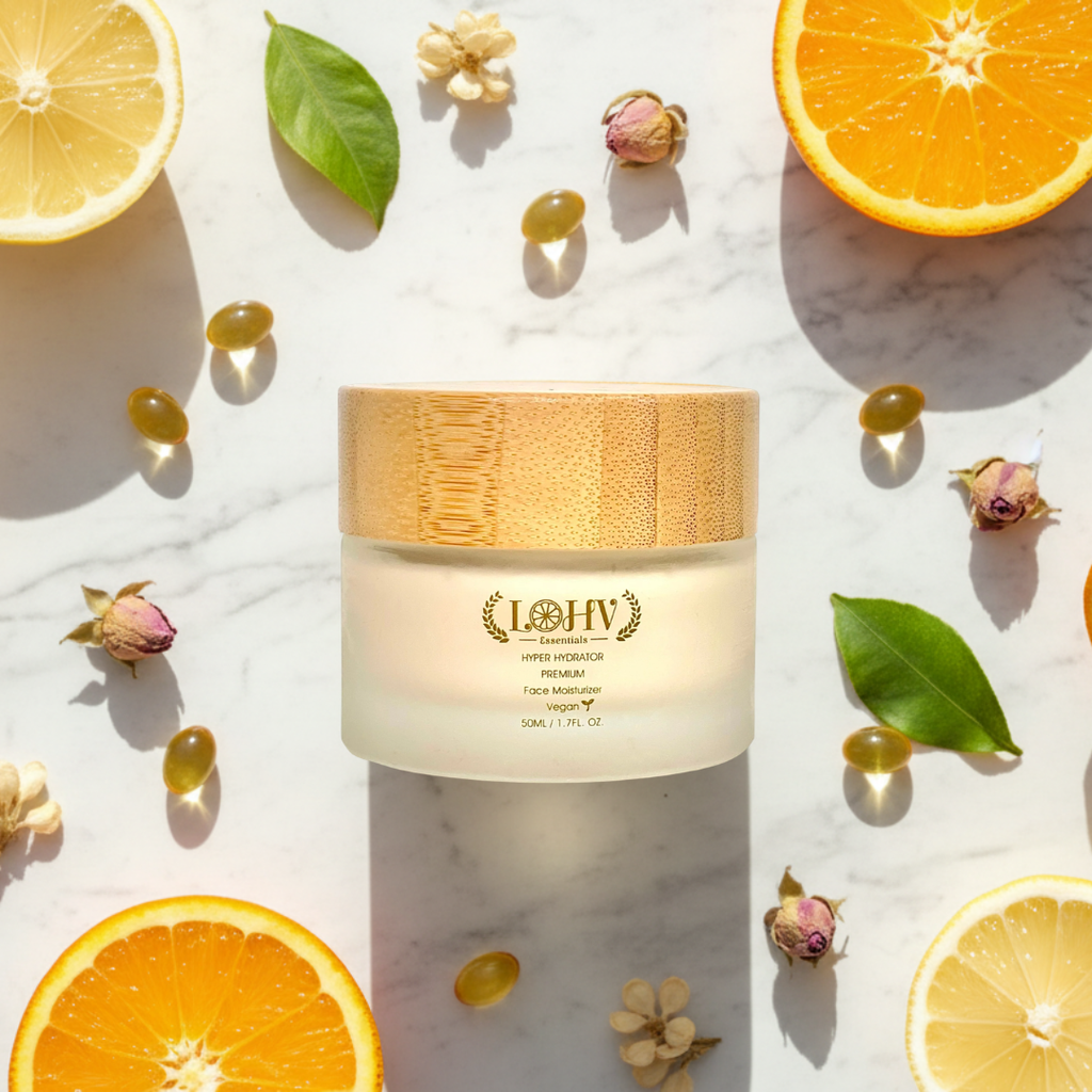 PREMIUM 100% VEGAN HYPER HYDRATOR Face Moisturizer With SPF 30 + Hyaluronic Acid + Lactic acid + Vitamin C + Kombucha