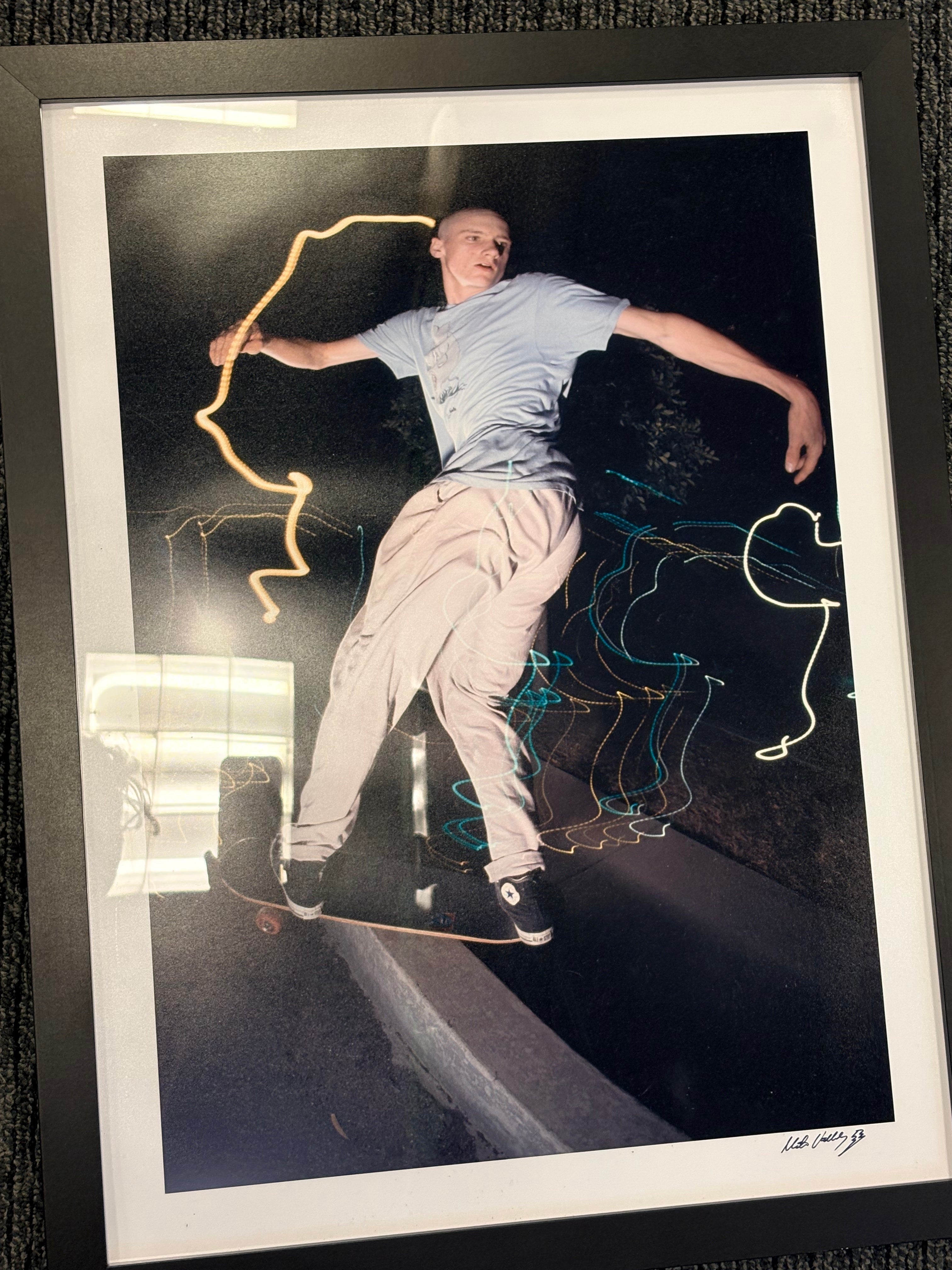 Mike Vallely x Spike Jonze Frontside Boardslide Photo Print [Signed]