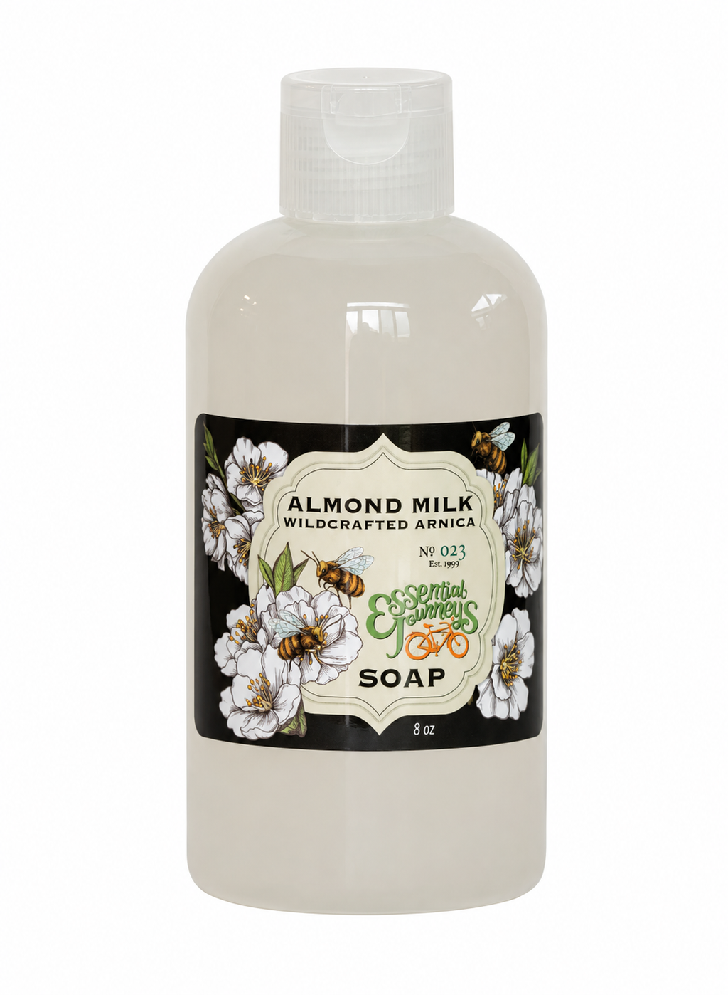 ALMOND MILK with WILDCRAFTED ARNICA Liquid Hand & Body Soap 8 oz.