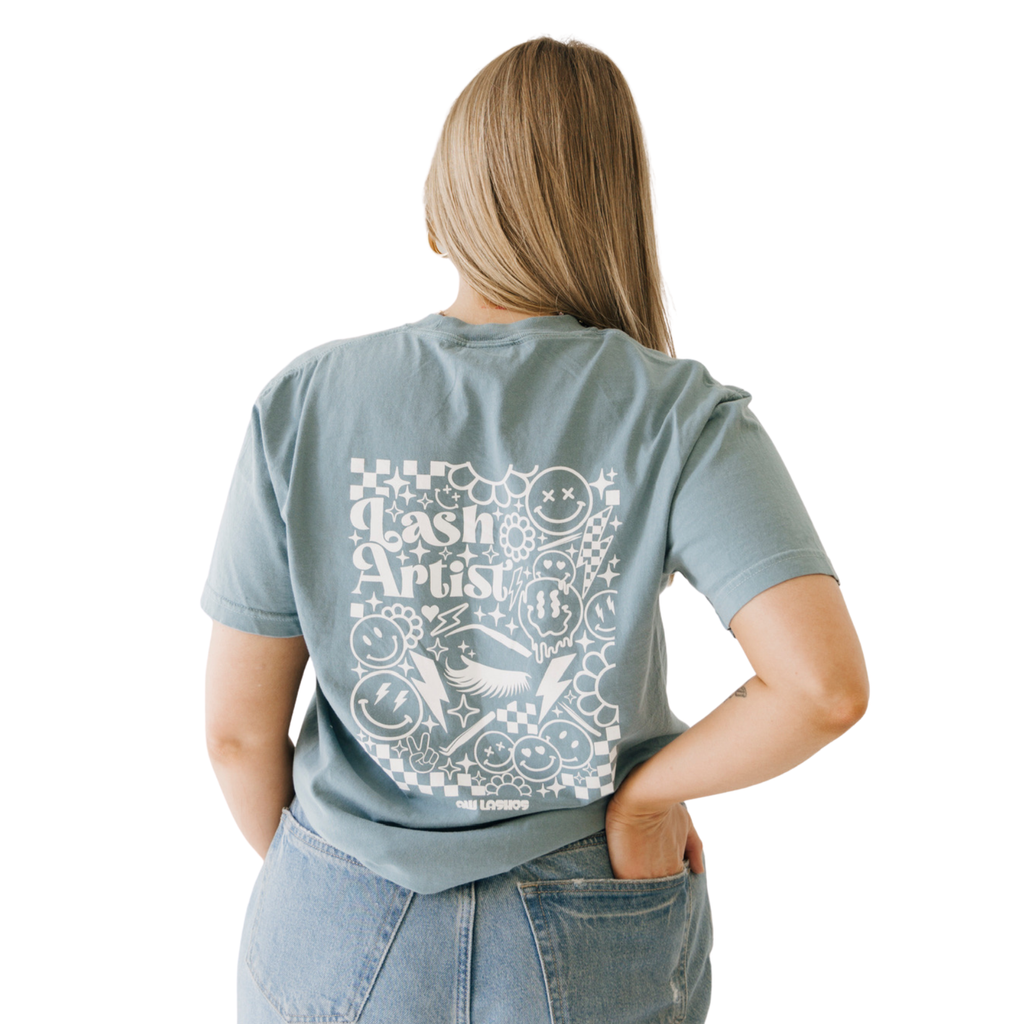 Lash Artist Checkered Tee