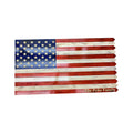Custom Wooden American Picket Fence Flag with Ground Stakes