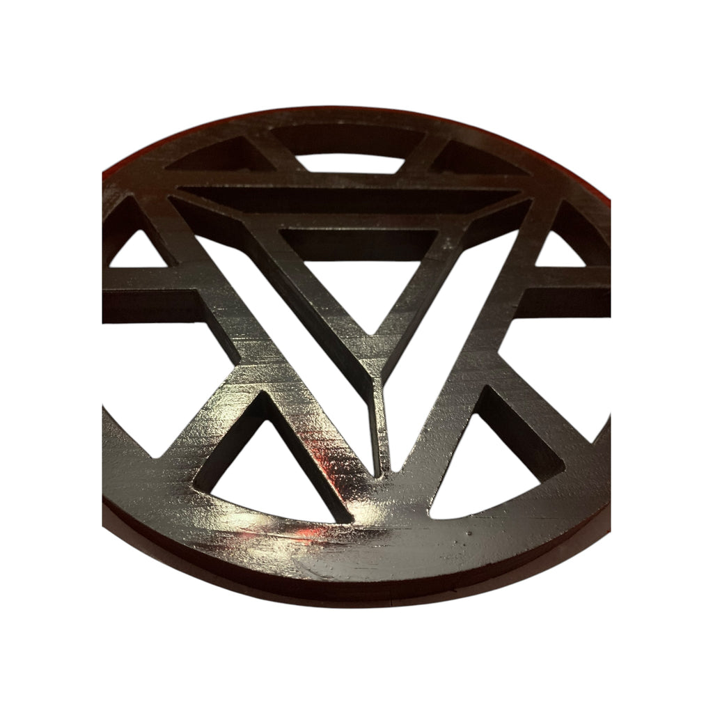 Wooden Ironman-Inspired Reactor Wall Decor with LED Backlighting