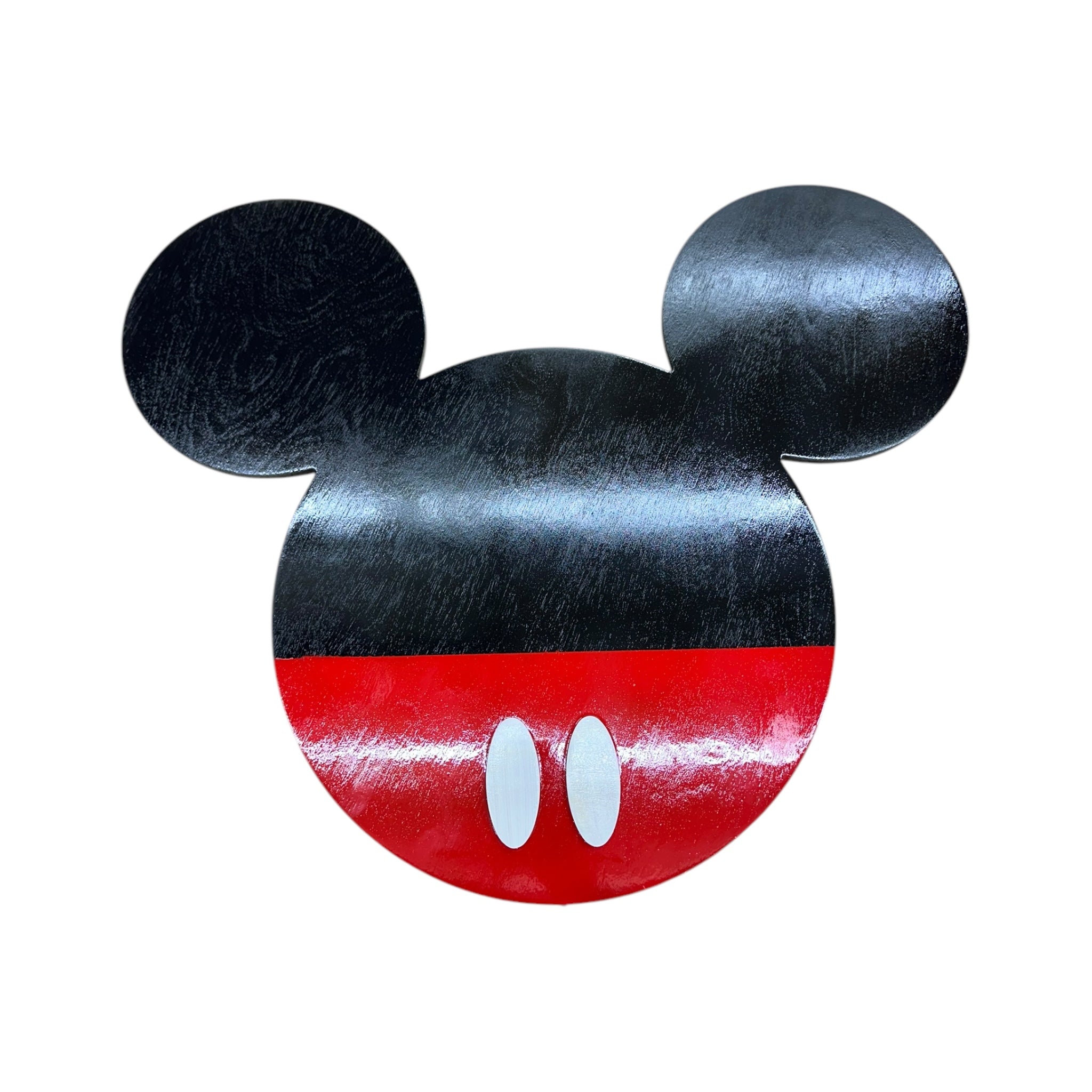 Wooden Mickey Head Wall Art with LED Backlighting and Custom Personalization