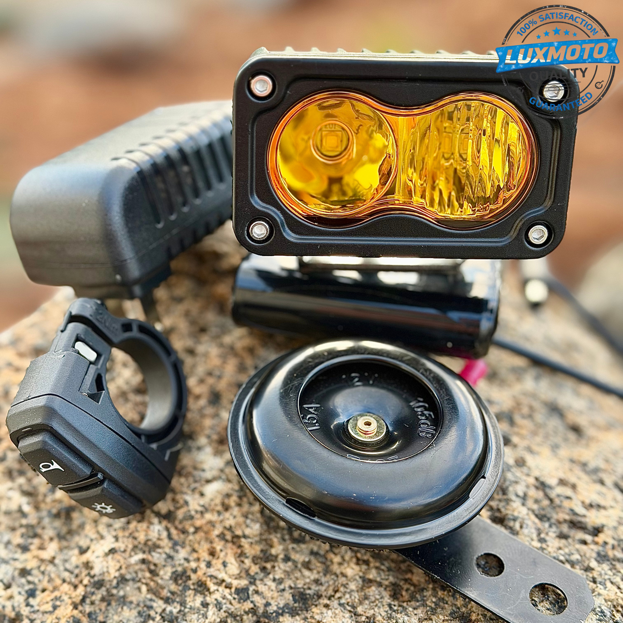 🔥BEST SELLER🔥 Baja Light & Horn RECHARGEABLE [COMES WITH BATTERY & CHARGER!] (Fits any bike)