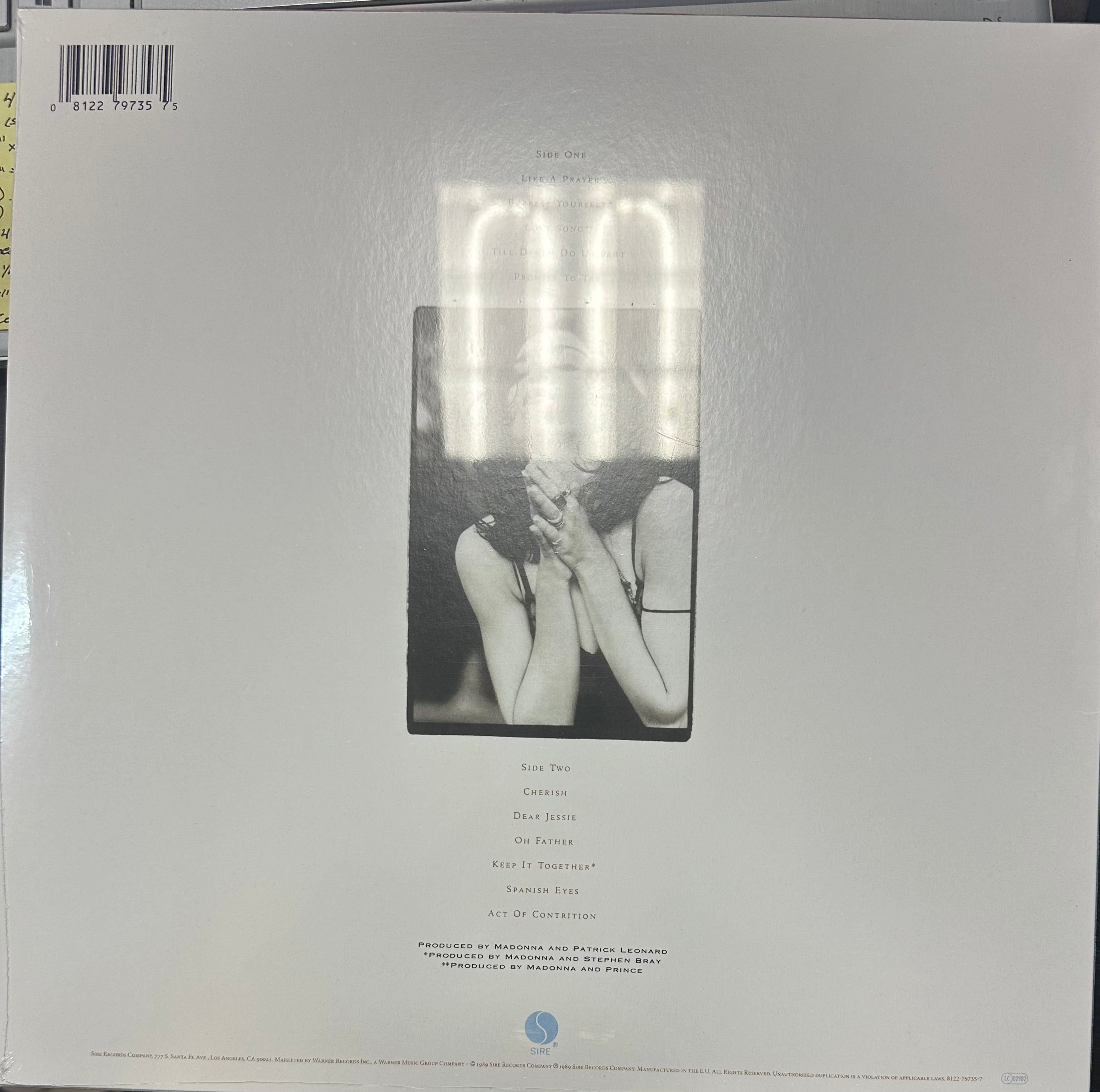 Madonna – Like A Prayer Vinyl LP Record