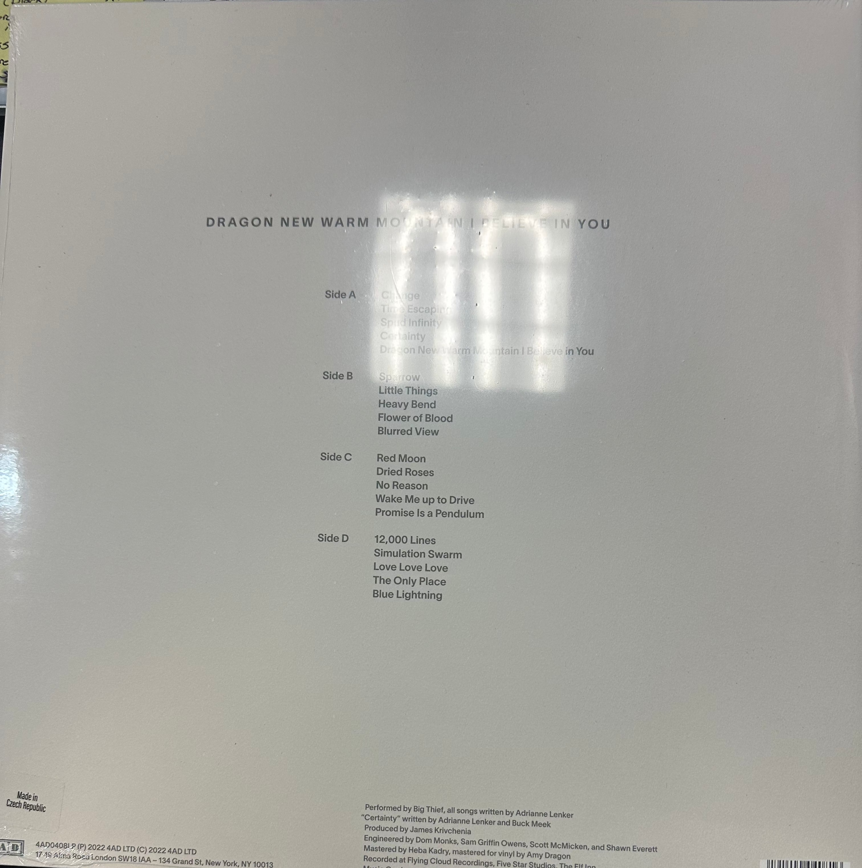 BIg Thief - Dragon New Warm Mountain I Believe In You 2x Vinyl LP Record