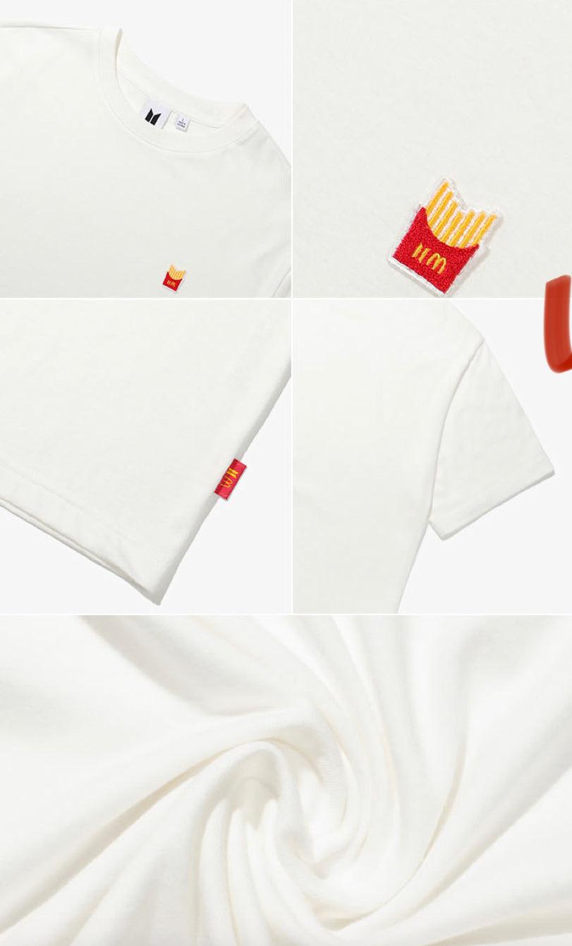 BTS x MDBonalds Official Logo Short Sleeve T-Shirt And Pouch