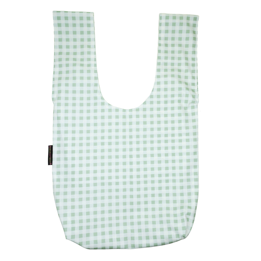 Shopping Bag: Sage Gingham