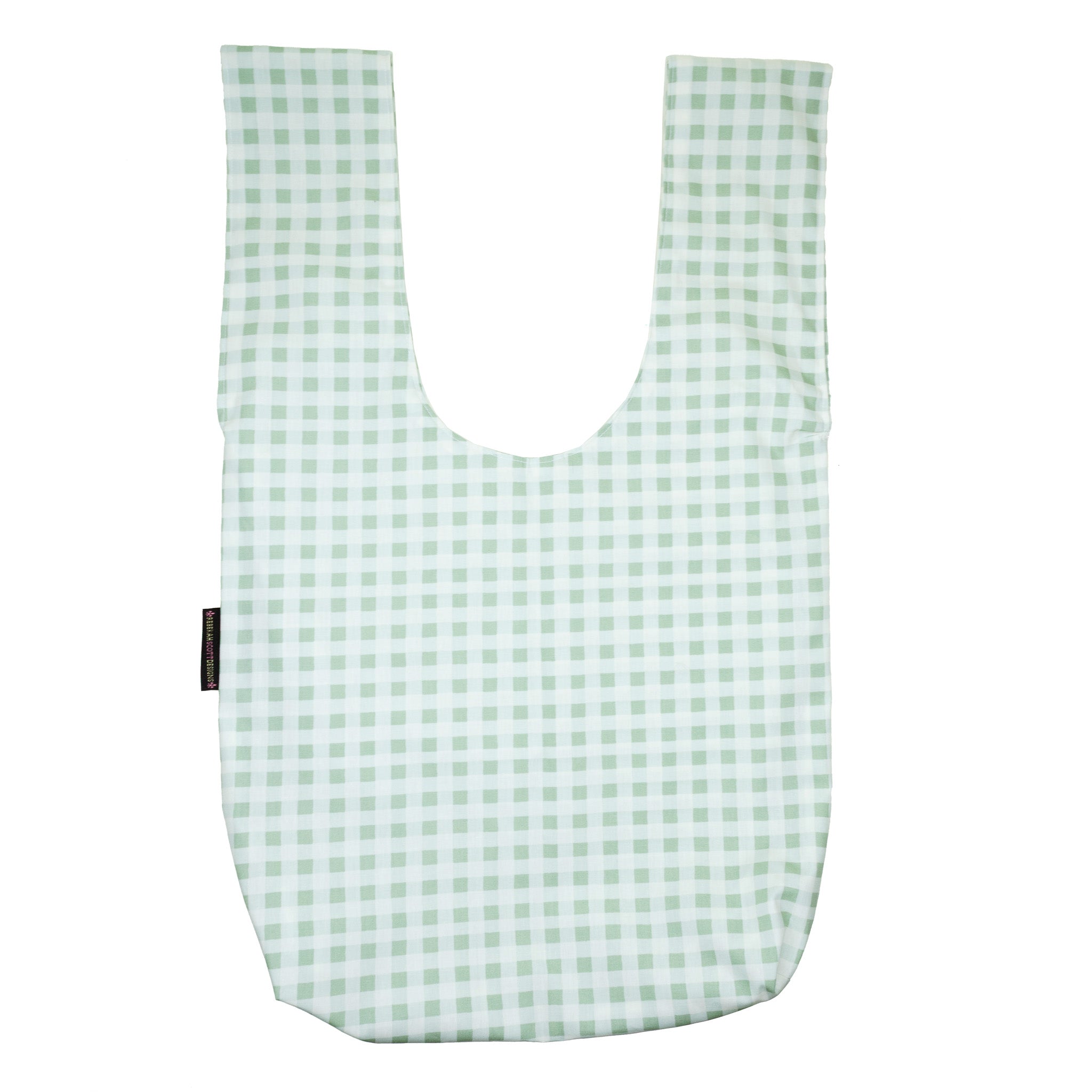 Shopping Bag: Sage Gingham