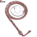 Indiana Jones Style 6 Foot 16 Plait Dark Brown Leather Bullwhip Real Cowhide Leather Bull Whip