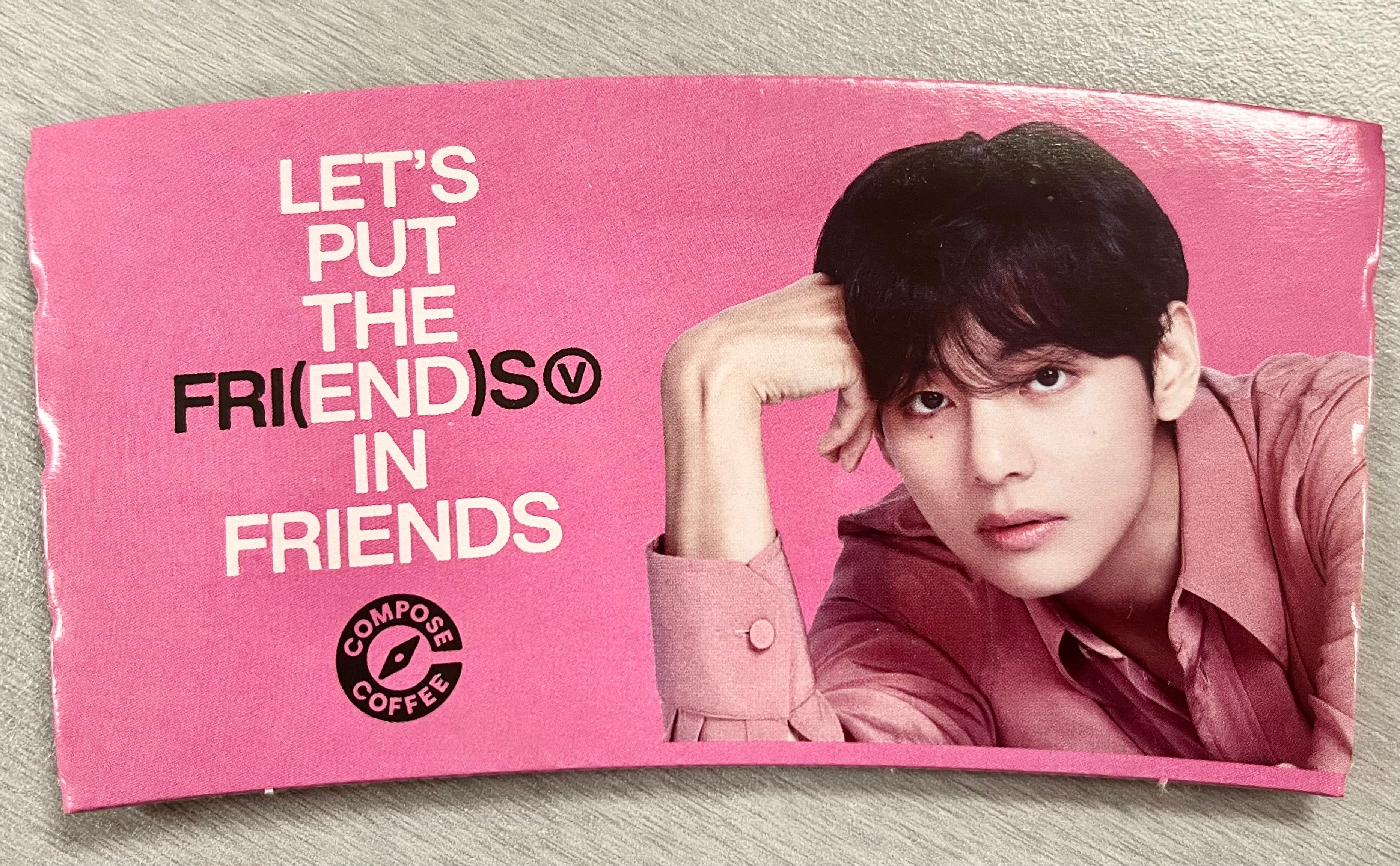 BTS V - Special Limited Compose Coffee Cup Sleeve V2