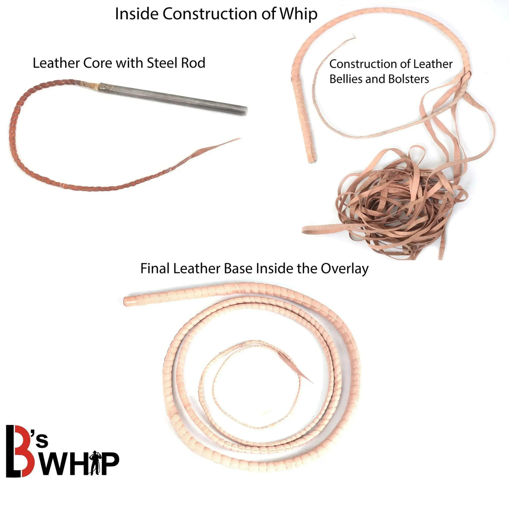 Indiana Jones Bull Whip | 6 to 16 Feet | 16 Strands Kangaroo Hide | Leather Belly and Bolster Inside – Leather Bond
