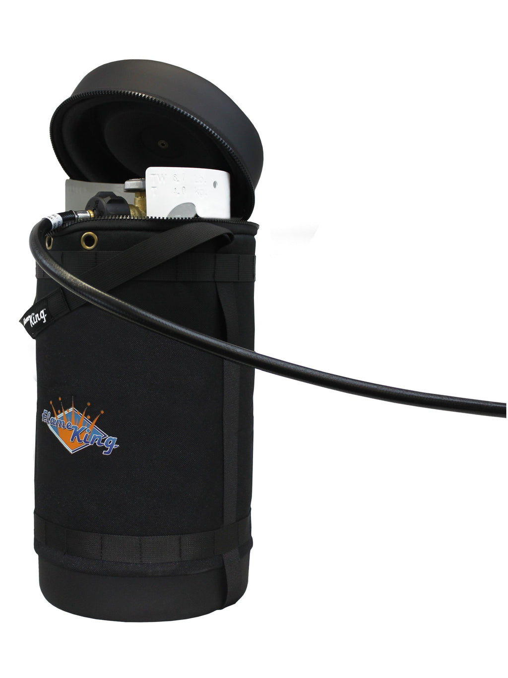 Flame King Propane Gas Hauler Kit 10lb Propane Tank, Adapter Hose and Insulated Protective Carry Case