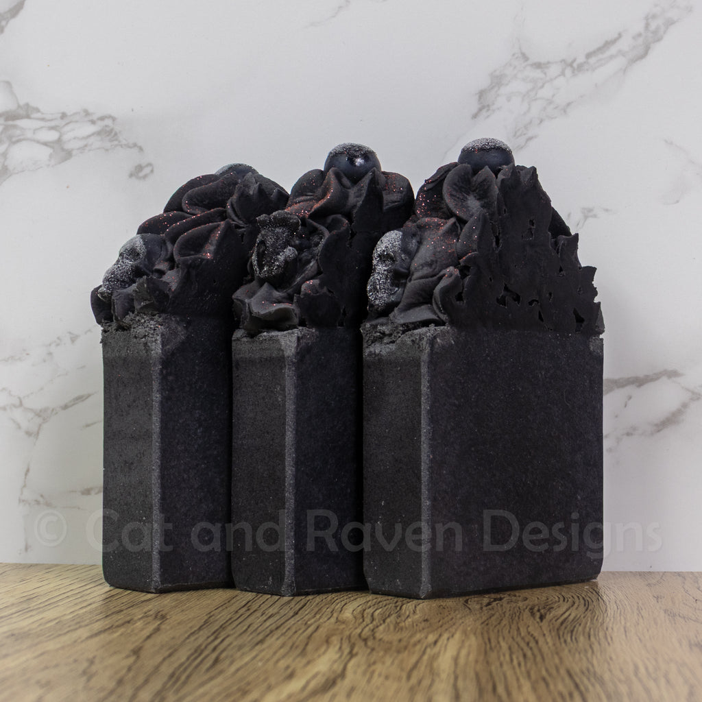 Like My Soul frosted activated charcoal soap