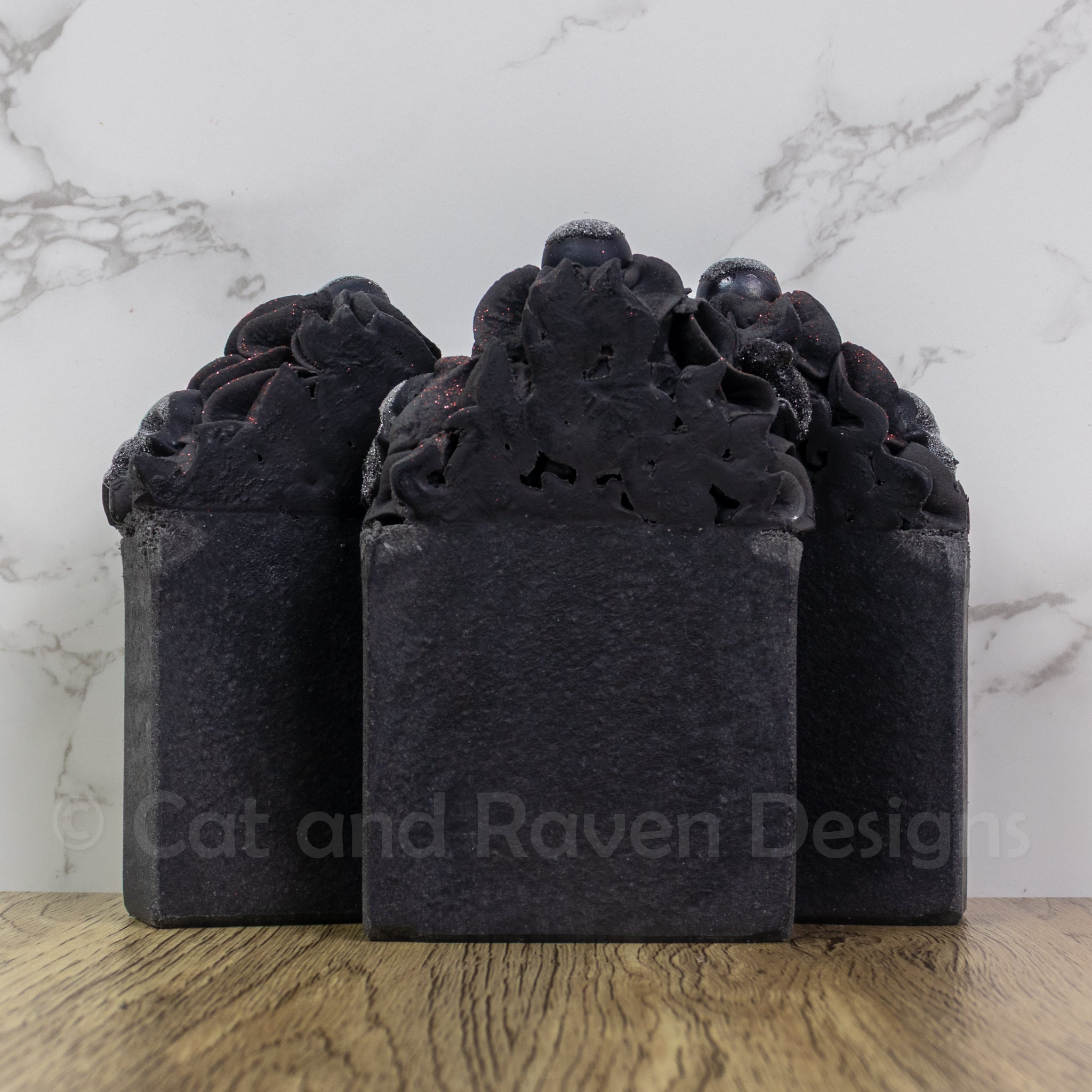 Like My Soul frosted activated charcoal soap