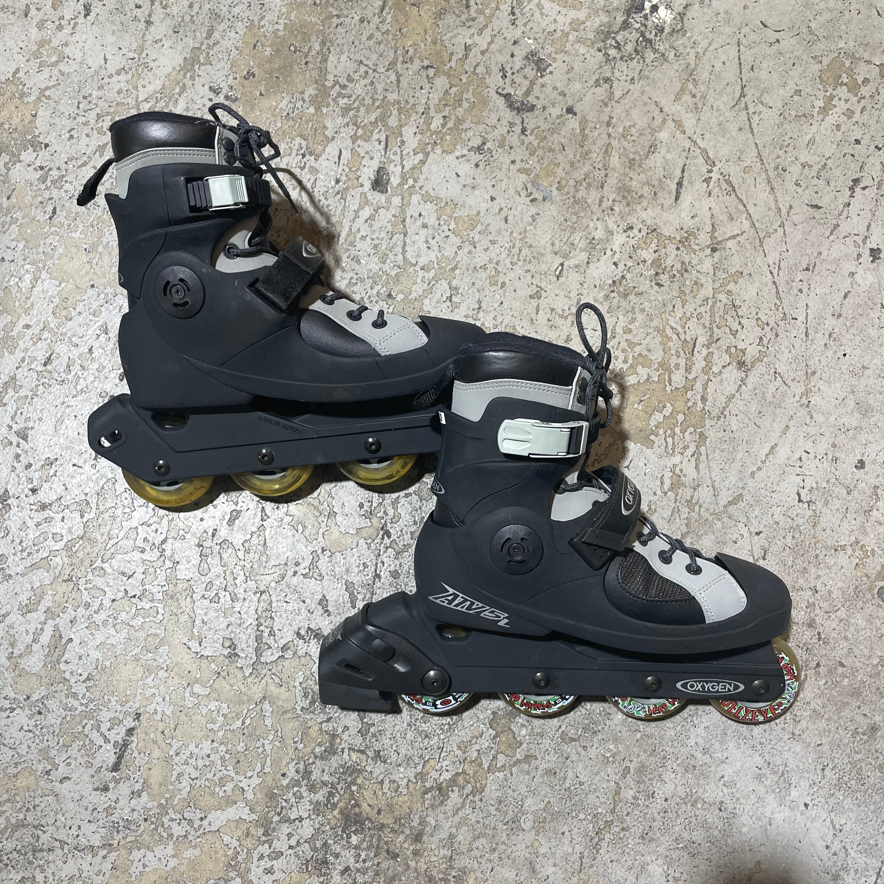 Oxygen ATV5 L Inline Skate - Black/Sage [Size 6.5]