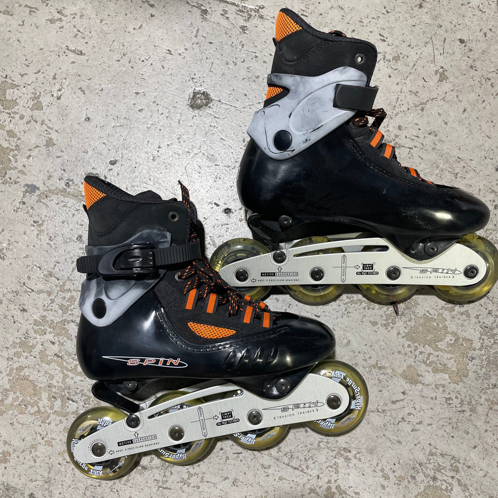 Spin Traxion Trainer Inline Skate - Black [Size 7]