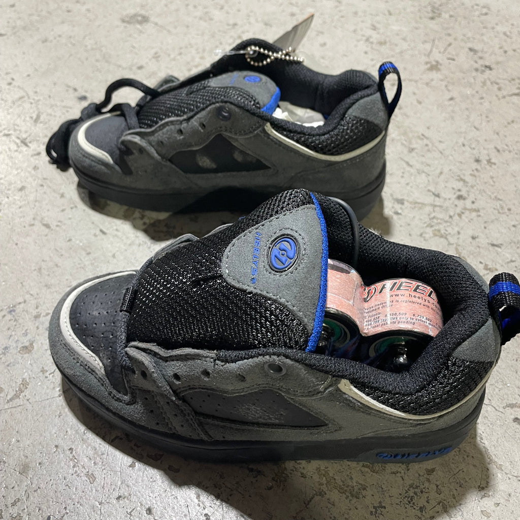 Heelys Vapor Youth Skate Shoes - Charcoal/Black/R. Blue/Silver [Size 1Y]