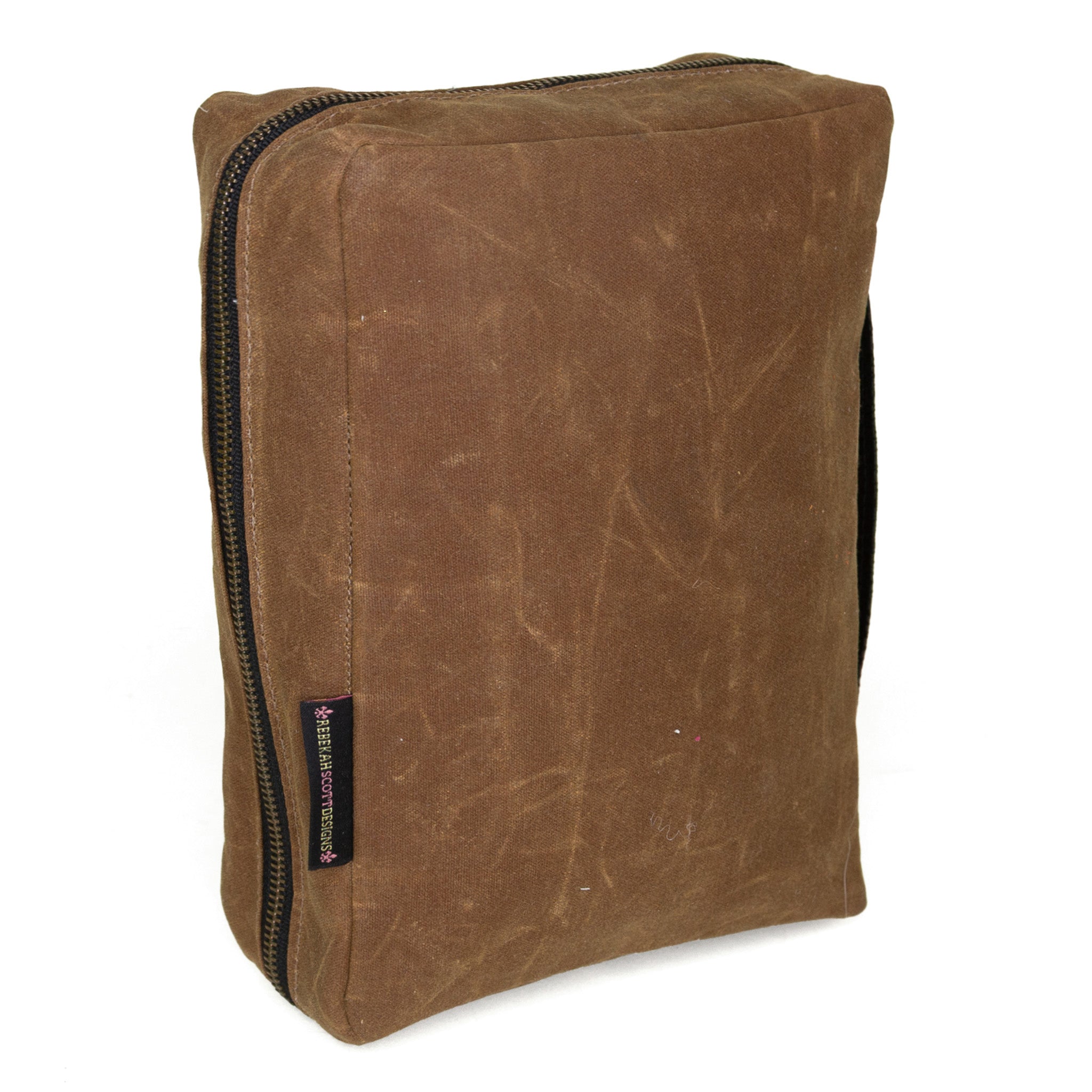 Slim Bible Cover: Nutmeg Waxed Canvas