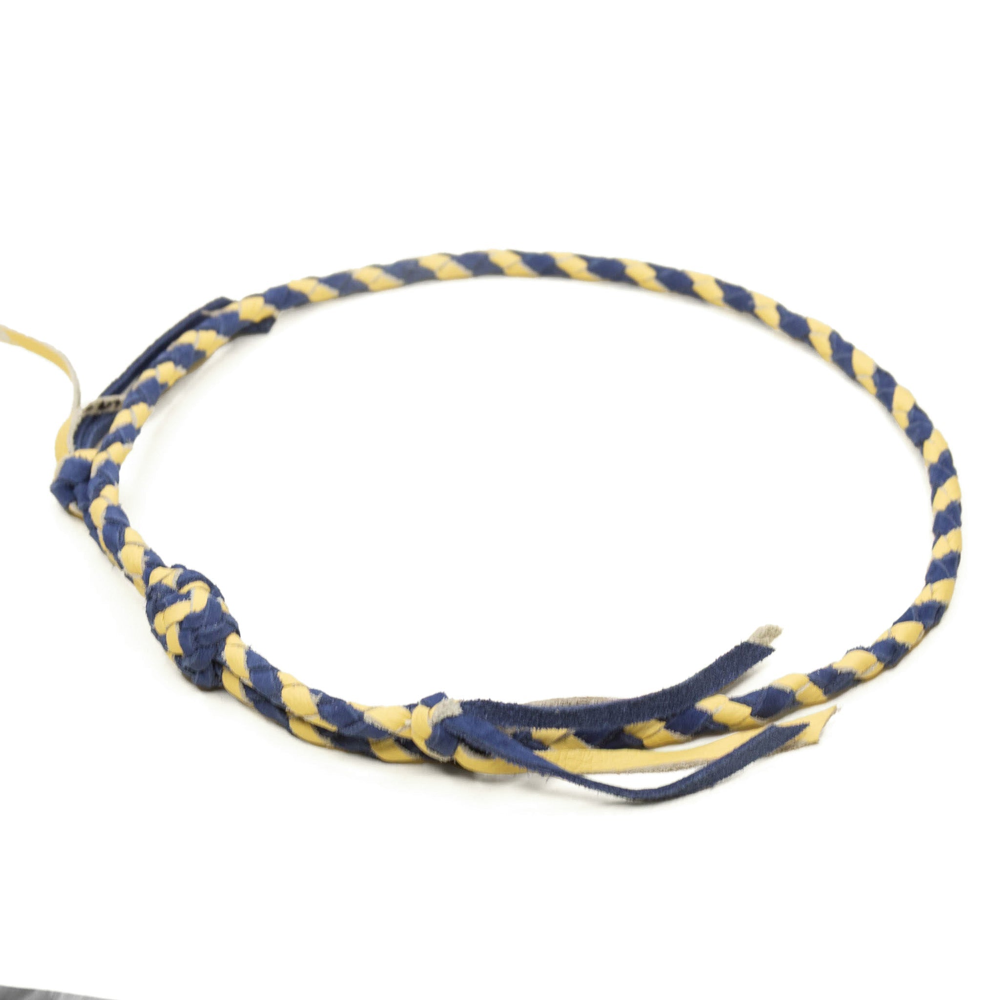 1948 Braided Hat Band: Yellow/Blue