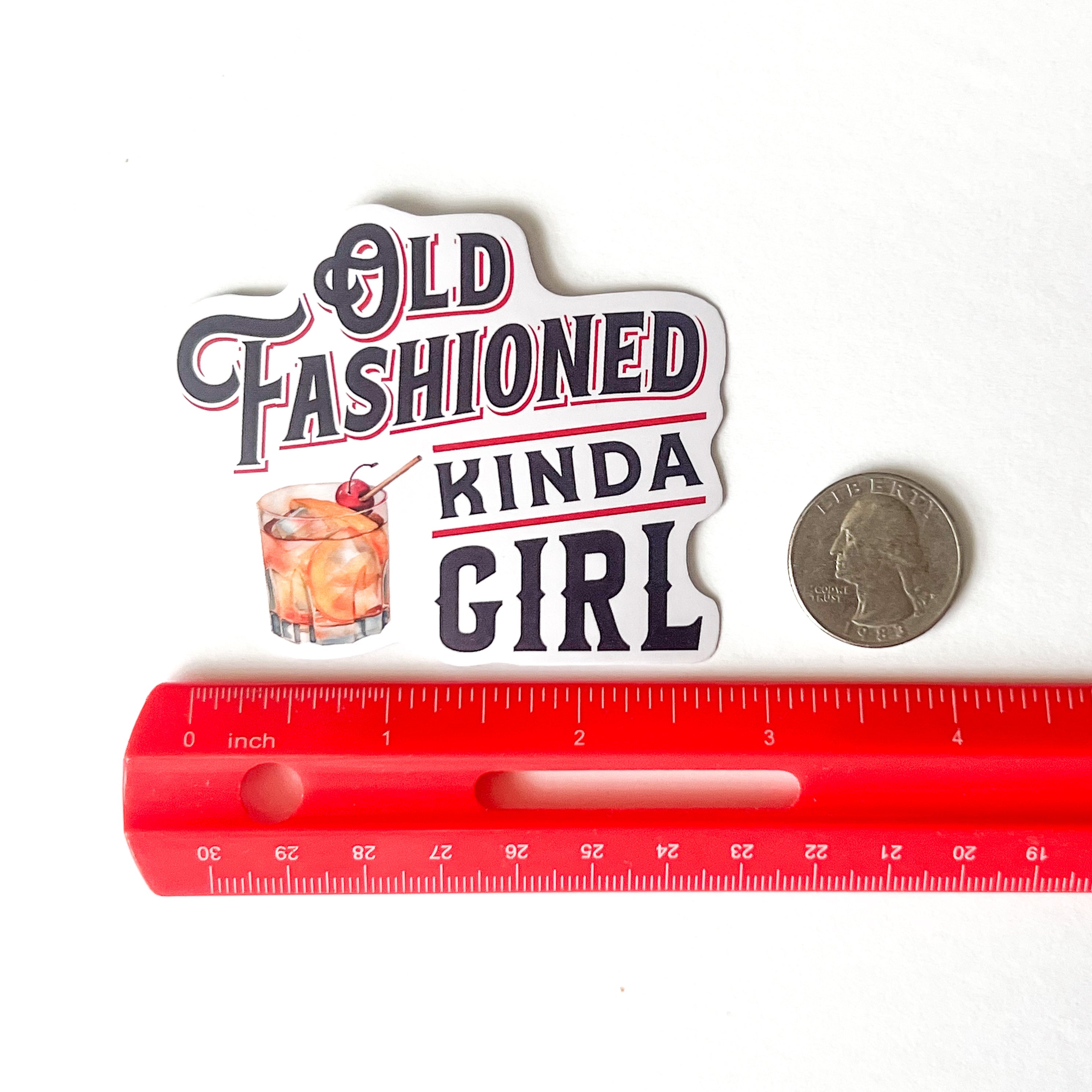 Old Fashioned Kinda Girl Matte Vinyl Sticker