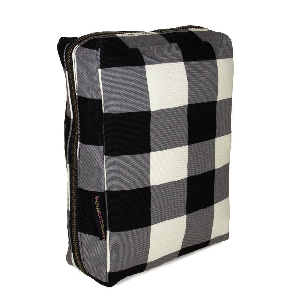 Bible Cover: Black Check