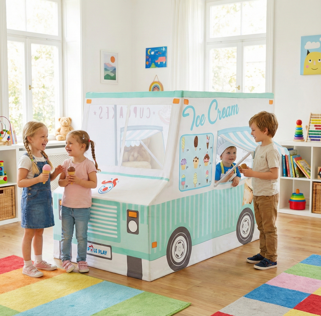 Ice Cream & Cupcake Truck Kids Playhouse