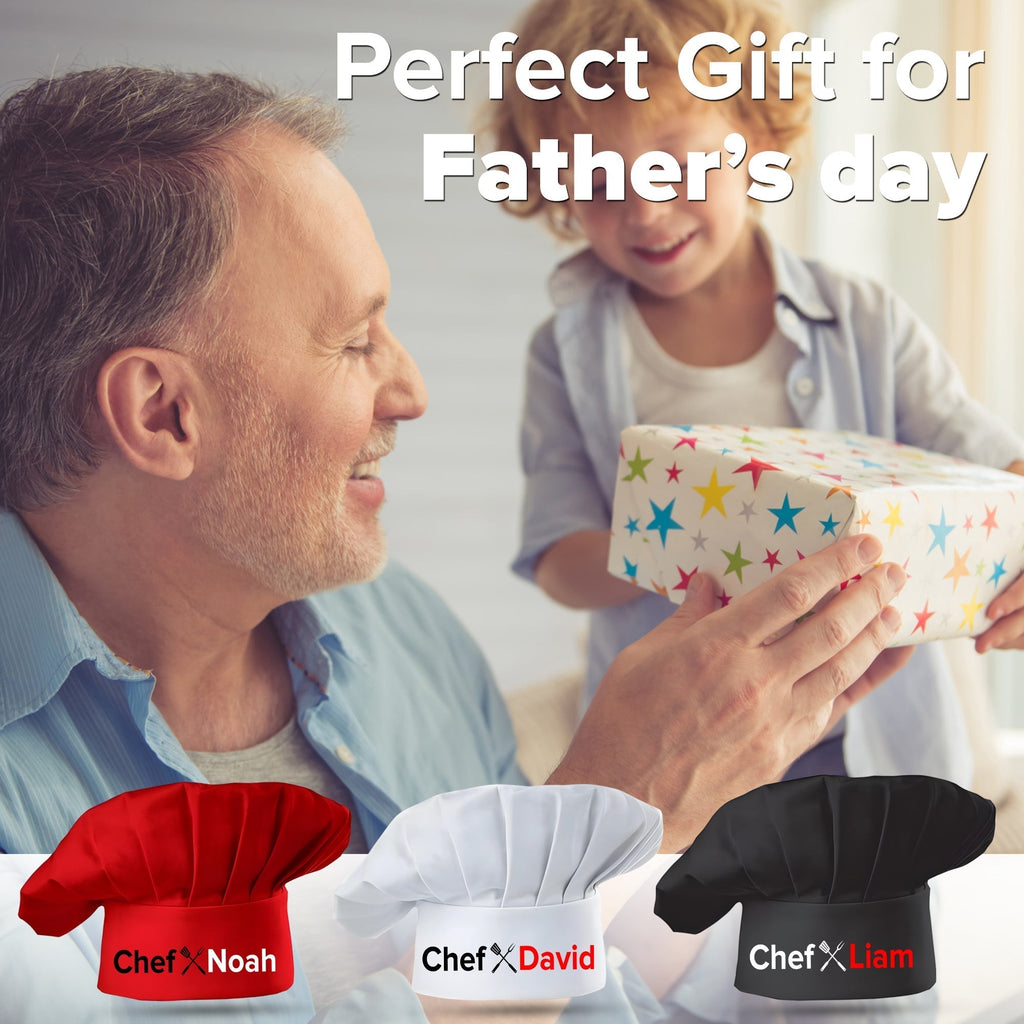 Personalized Black Grill Chef Hat with Custom Name