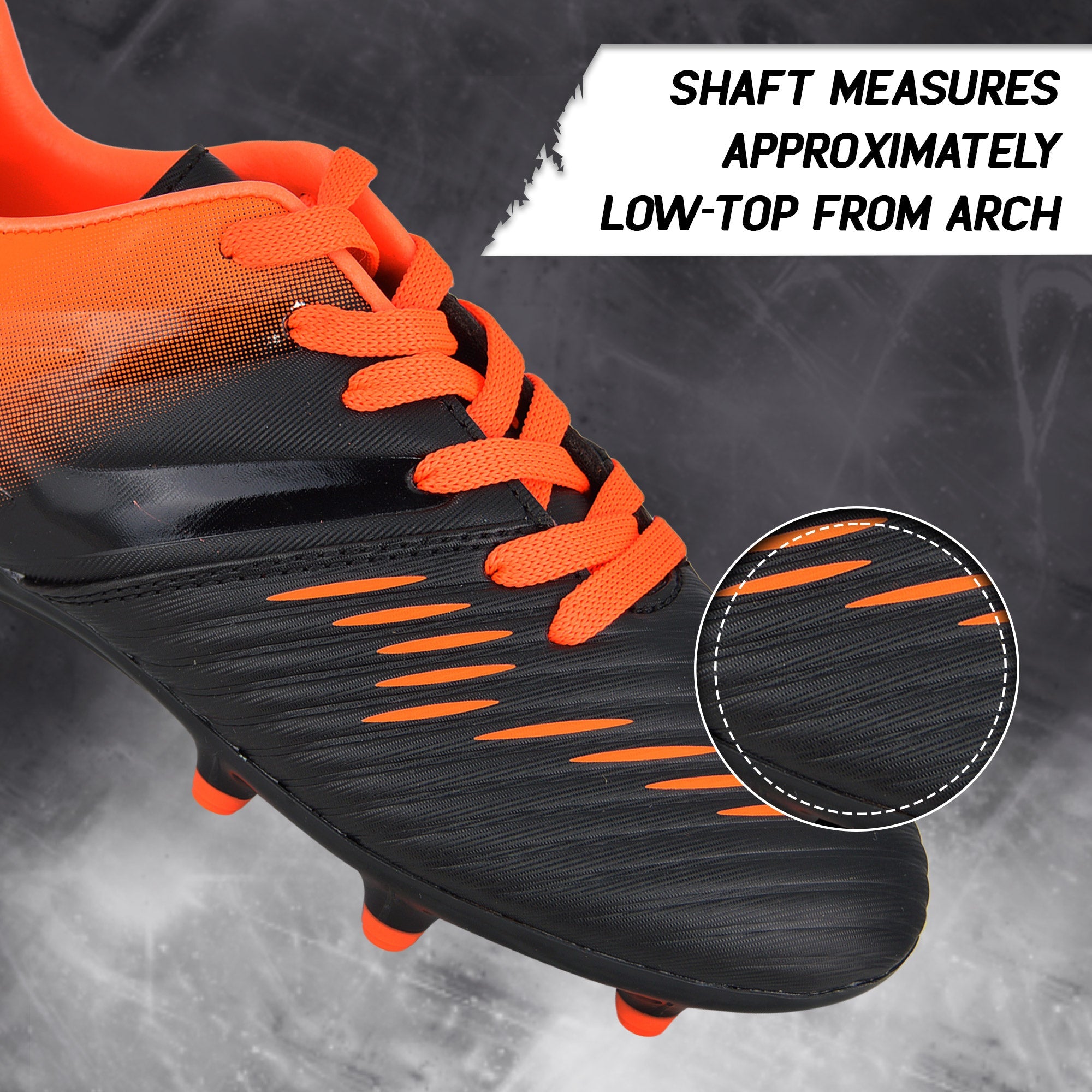 Vizari Liga Kids Firm Ground (FG) Soccer Cleats – Black/Orange, Youth Sizes 8C–6Y Under $30