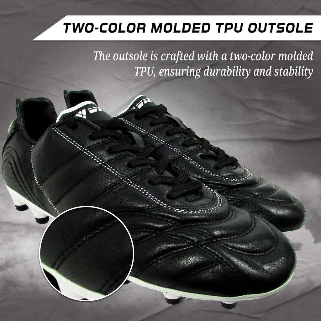 Classico Firm Ground Soccer Shoes -Black/White