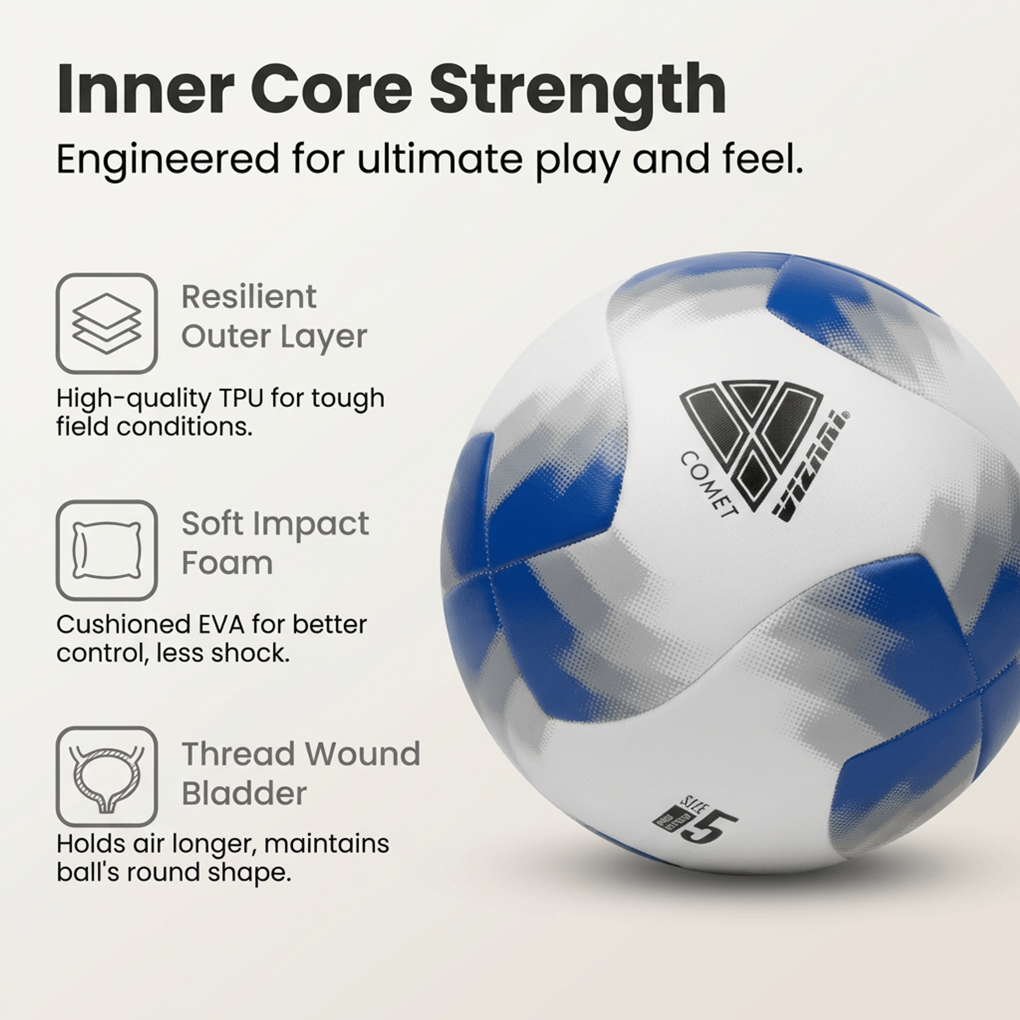 Comet Soccer Ball – Blue