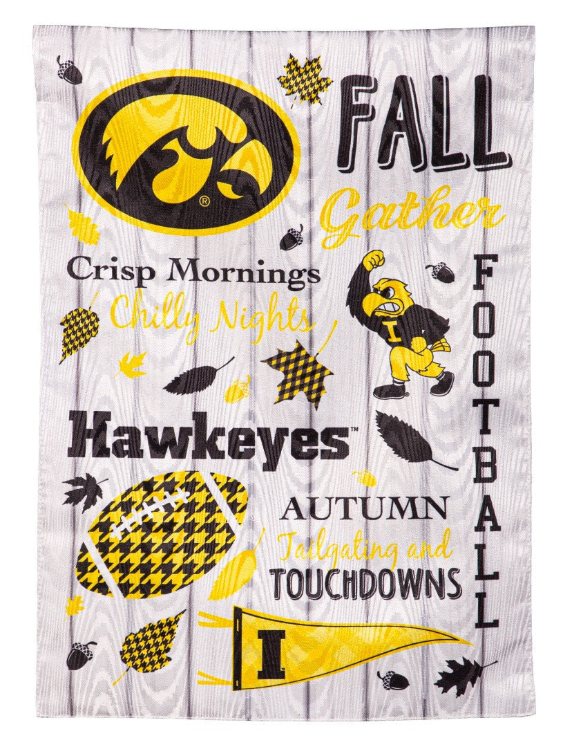 Iowa Hawkeyes Fall Garden Flag 2 Sided