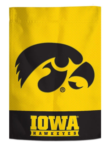 Iowa Hawkeyes Garden Flag Embroidered 2 Sided