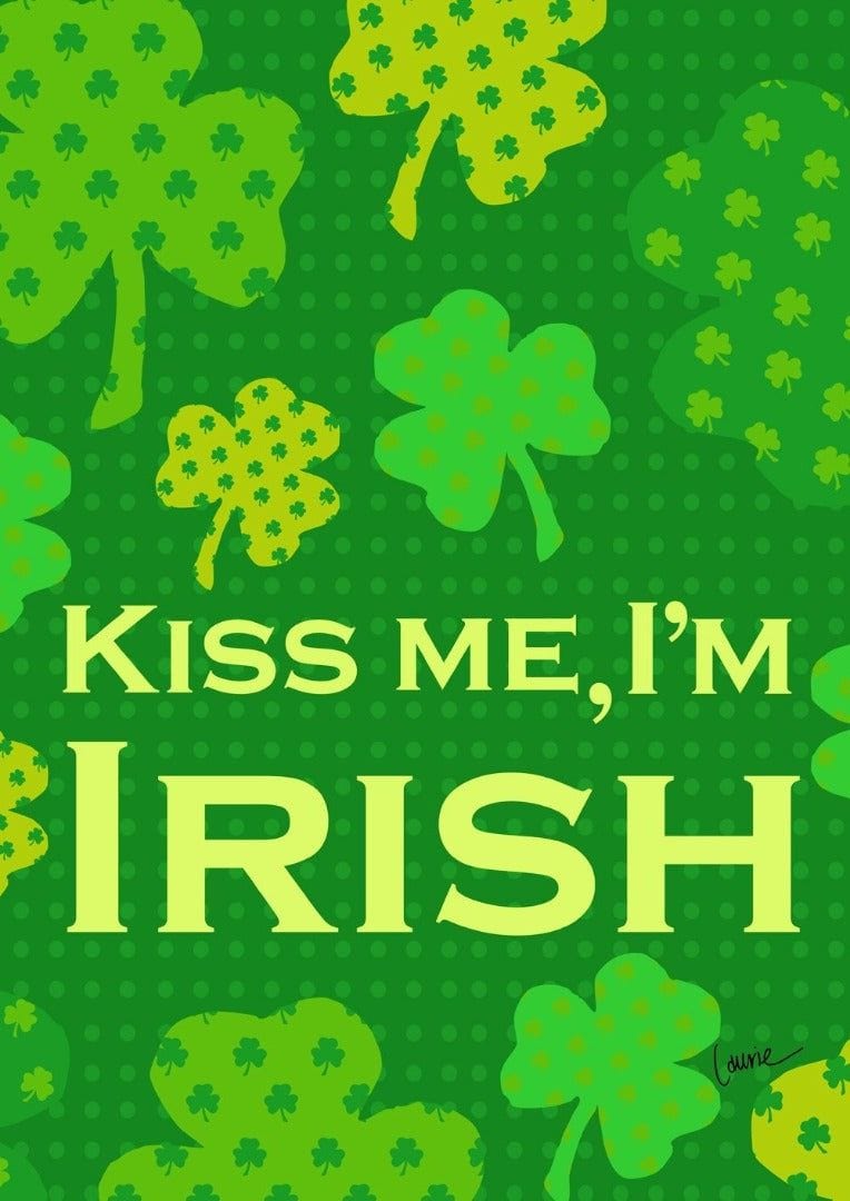 Irish Kiss Garden Flag St Patricks Decorative