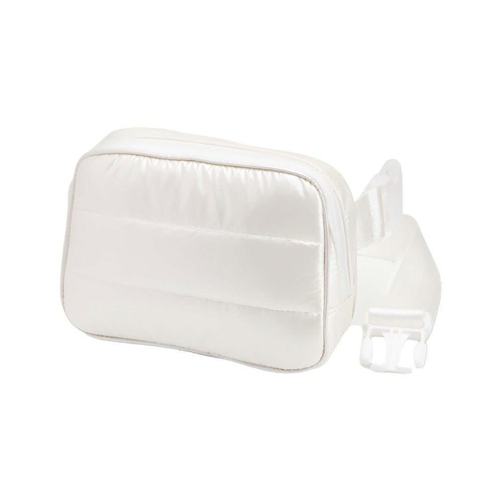 Glossy Puffer Rectangle Sling Bag Fanny Bag Belt Bag