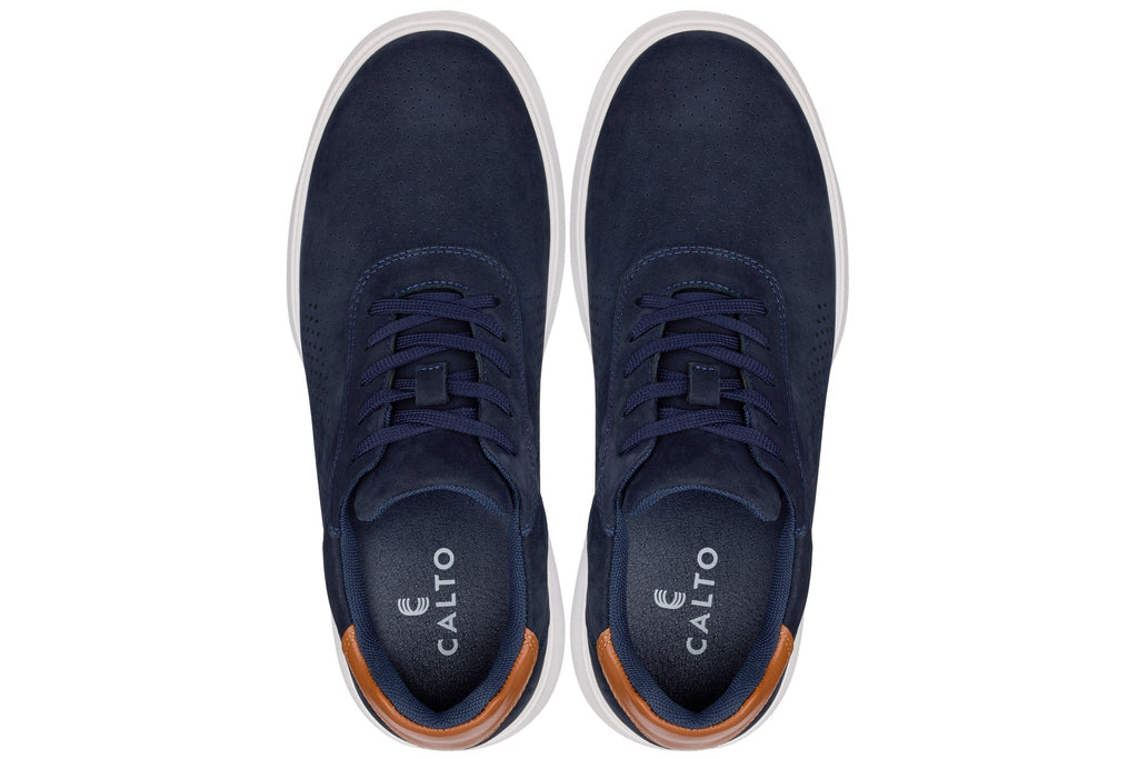 CALTO - J1582 - 2.6 Inches Taller (Navy) - Lightweight Casual Walkers